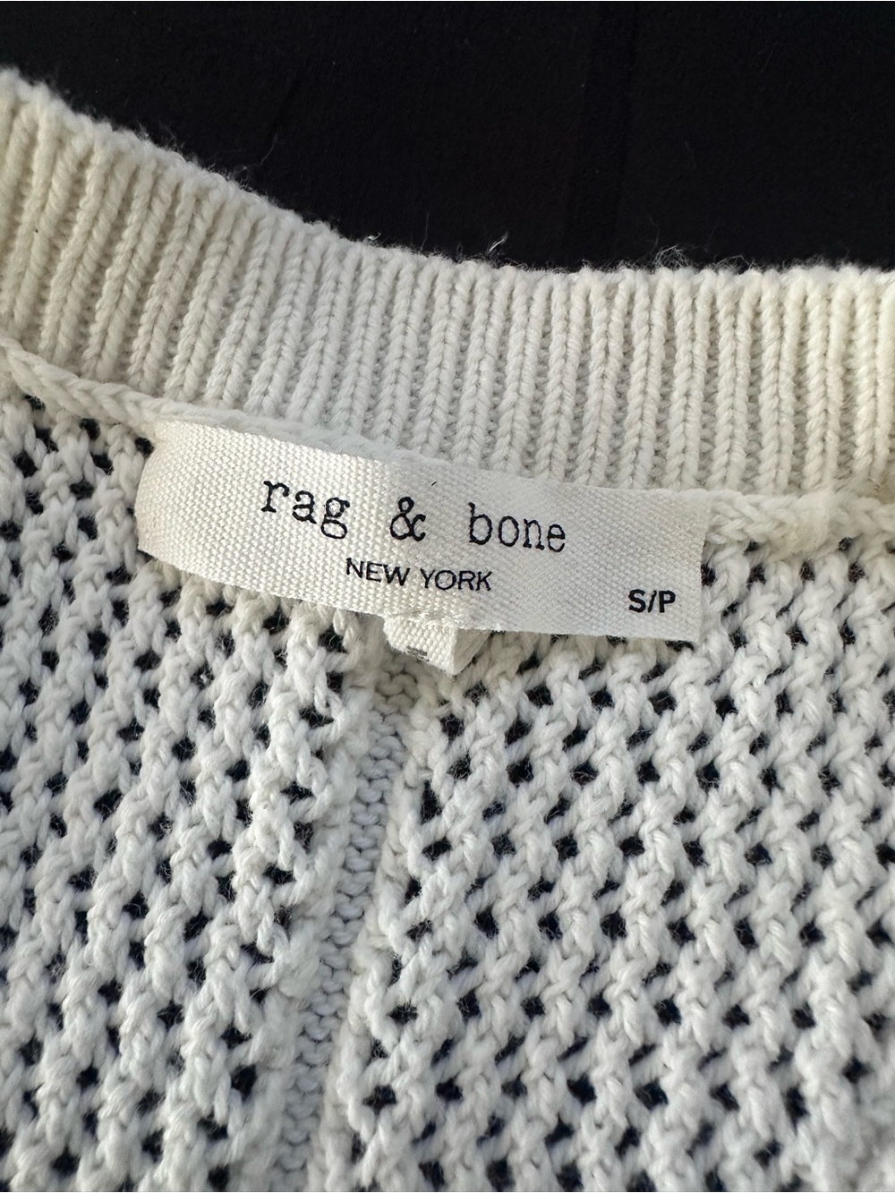 rag & bone Cream Open-Knit Racerback Tank - Picture 3 of 5